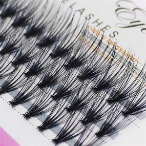 img 4 attached to 👁️ Soft 6D Wave Individual Eyelashes Silk False Eye Lashes Extension Mink Black Tools Handmade - Scala Grafting False Eyelashes, 20 Root, 60pcs, 0.07 C Curl, 14mm