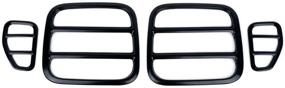 img 3 attached to kkone Black Metal Rear Lamp Protector Cover Guard Set for 2015-2019 Renegade - 4 Pieces (Black)