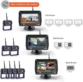 img 1 attached to Wireless Backup Camera System Kit with AHD1080P Resolution – Rear View Camera & 7'' LCD Reversing Monitor for Trailer, RV, Bus, Trucks, Horse-Trailer, School Bus, Farm Machine, etc.