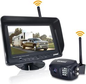 img 4 attached to Wireless Backup Camera System Kit with AHD1080P Resolution – Rear View Camera & 7'' LCD Reversing Monitor for Trailer, RV, Bus, Trucks, Horse-Trailer, School Bus, Farm Machine, etc.