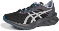 asics tiger novablast techno black men's shoes logo