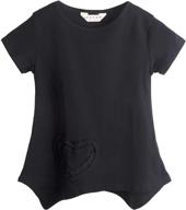 cotton vermilion girls' clothing with stylish ipuang shaped casual design logo