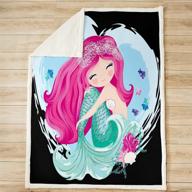 cartoon mermaid blanket throw underwater logo