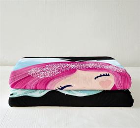 img 2 attached to Cartoon Mermaid Blanket Throw Underwater