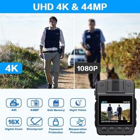 img 3 attached to 🎥 Ultra HD 4K Police Body Camera | AiTechny Shockproof Body Worn Camera with Night Vision & Audio Recording - 64G Card Included | Premium Portable Device for Law Enforcement