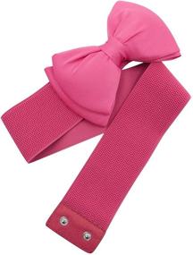 img 2 attached to 🎀 Elastic Waist Belt for Women with Bowknot - Allegra Women's Accessories