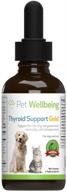 🐶 pet wellbeing thyroid support gold for dogs: natural solution for thyroid health & calm canine temperament - 2oz (59ml) logo