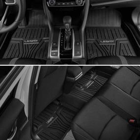 img 1 attached to 🚗 LASFIT Floor Mats for 2018-2022 Honda Odyssey - 3 Rows TPE Floor Liners Set, All Weather Guard, Black