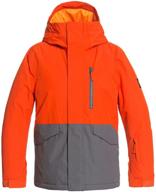 👦 quiksilver mission solid snowboard jacket for kids: stylish and functional outerwear logo