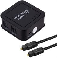 🔌 wjes 3-way digital optical audio splitter spdif toslink for ps3, blu-ray, dvd, and hdtv (1 input, 3 outputs) logo