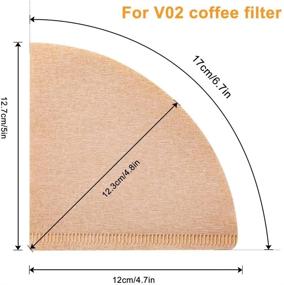 img 1 attached to 300 Pack Cone Coffee Filters, Unbleached Paper, V02 Size, Compatible with V60 and No.2 Pour Over Drippers - 2-4 Cups