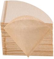 300 pack cone coffee filters, unbleached paper, v02 size, compatible with v60 and no.2 pour over drippers - 2-4 cups logo