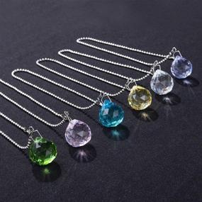 img 3 attached to Dazzling Multi-Color Crystal Ball Prism Ceiling Fan Pull Chains – Set of 6 (20mm)