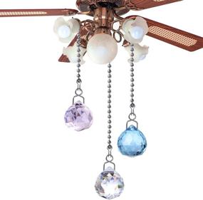 img 2 attached to Dazzling Multi-Color Crystal Ball Prism Ceiling Fan Pull Chains – Set of 6 (20mm)