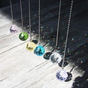 img 1 attached to Dazzling Multi-Color Crystal Ball Prism Ceiling Fan Pull Chains – Set of 6 (20mm)