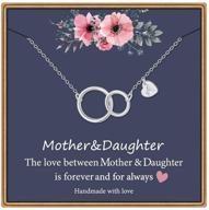 👩 mother daughter necklace set, white gold plated infinity circle necklace gifts for mom and daughter with heart initial pendant - perfect mother daughter gifts for mothers day, christmas, birthday - ideal jewelry for women, girls logo