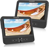 fangor 7.5’’ dual car dvd player: headrest video cd player with two screens, usb/sd/mmc card reader support, last memory, regions free logo