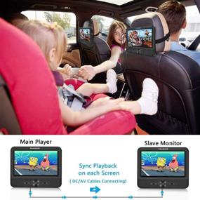 img 3 attached to FANGOR 7.5’’ Dual Car DVD Player: Headrest Video CD Player with Two Screens, USB/SD/MMC Card Reader Support, Last Memory, Regions Free