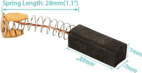 img 1 attached to uxcell Carbon Brushes 20mm x 7mm x 7mm - Brush Repairing Parts for Electric Motors (2 Pack)