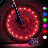 waterproof bike wheel lights for men - super bright led cycling bicycle light with auto-off feature, batteries included - cool kids bike accessories for adults and kids gift logo