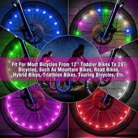 img 1 attached to Waterproof Bike Wheel Lights for Men - Super Bright LED Cycling Bicycle Light with Auto-Off Feature, Batteries Included - Cool Kids Bike Accessories for Adults and Kids Gift