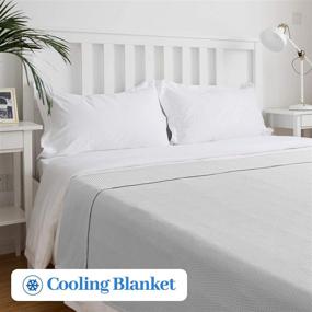 img 2 attached to 🌬️ Stay Cool all Night with Hughapy Cooling Blanket - Twin Size 100% Bamboo Blanket for Hot Sleepers