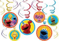 🎉 подвесные украшения-вихляния - тема sesame street (12 штук) логотип