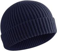 cozy and stylish: choshion warm wool cuffed short knit fisherman beanie for men and women - perfect winter hat logo