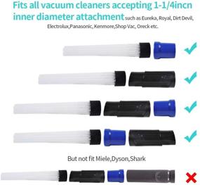 img 1 attached to KEEPOW Universal Vacuum Attachments Accessories Cleaning Kit - Hardwood Floor Dust Brush for 32mm (1 1/4 inch) Standard Hose, 7-Piece Set