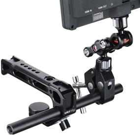 img 1 attached to 📷 UURig R008 Camera/DSLR Top Handle with ARRI Hole Connection Grip for Sony A6400 6300 Camera Cage Ideal for Low Angle Shots, 4 Cold Shoe Mounts for Microphone Attachment, 15MM NATO Rail Rod Clamp Tube Hole - Video Film Making Accessory