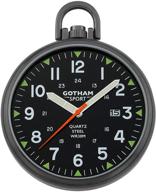 ⌚ gotham gun plated stainless analog watch, a timepiece to elevate your style logo