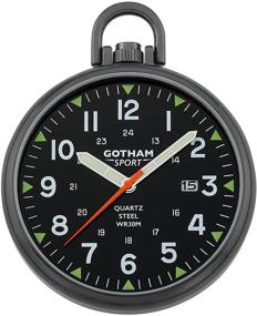 img 4 attached to ⌚ Gotham Gun Plated Stainless Analog Watch, a Timepiece to Elevate Your Style