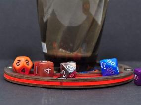 img 1 attached to 🐉 Stylish Acrylic Dragon Printed Dice Coaster - A Must-Have for Gaming Enthusiasts!