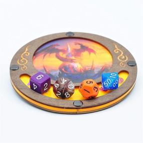 img 4 attached to 🐉 Stylish Acrylic Dragon Printed Dice Coaster - A Must-Have for Gaming Enthusiasts!