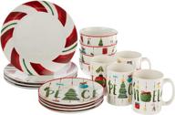 🍽️ american atelier 7216 16 piece rb ornaments dinnerware set логотип