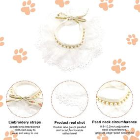 img 2 attached to 👑 Cat Wedding Costume – Princess Cat Wedding Dress with Bandana Collar Veil and Cute Lace for Cats, Ideal for Birthday Parties and Celebrations Only