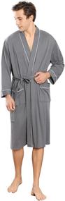 img 1 attached to YIMANIE Men's Lightweight 👘 Cotton Bathrobe Sleepwear for Better SEO