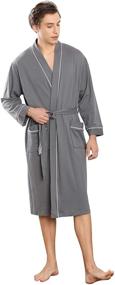 img 3 attached to YIMANIE Men's Lightweight 👘 Cotton Bathrobe Sleepwear for Better SEO