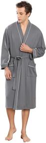 img 4 attached to YIMANIE Men's Lightweight 👘 Cotton Bathrobe Sleepwear for Better SEO