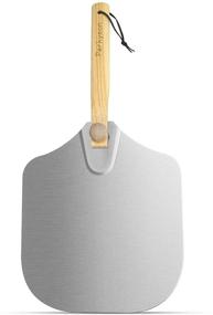 img 4 attached to 🍕 Aluminum Pizza Peel with Foldable Wood Handle - Metal Pizza Spatula Paddle for Baking Homemade Pizza on Pizza Stone (Pizza Peel)