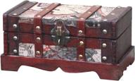 🌍 small cherrywood old world map trunk/box by vintiquewise логотип