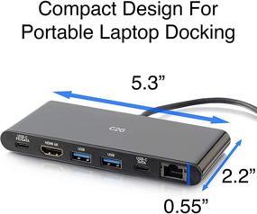 img 3 attached to 🔌 C2G Docking Station: USB C & Thunderbolt 3 Compatible, 4K Display, Black, Cables to Go 28845