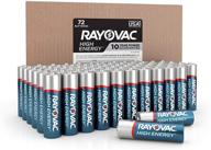 🔋 72 count of rayovac alkaline double a batteries, aa size logo