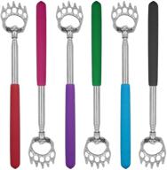 🐻 bagvhandbagro 6pc bear claw back scratcher set - extendable with long rubber handles, telescoping metal back scratchers for men and women - perfect for adults, father's day logo