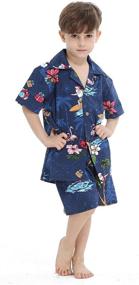 img 1 attached to 🏖️ Hawaii Hangover: Festive Aloha Christmas Cabana Boys' Clothing Sets for a Merry Holiday Season