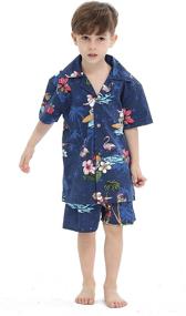 img 4 attached to 🏖️ Hawaii Hangover: Festive Aloha Christmas Cabana Boys' Clothing Sets for a Merry Holiday Season