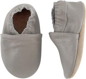 img 2 attached to 👶 Ultimate Comfort for Little Feet: Soft Leather Baby Moccasins - Perfect First Walker Shoes