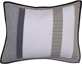 img 3 attached to Nautica Home Tideway Collection Standard Sham - Slate Blue. 100% Cotton, Envelope Closure, Pre-Washed for Extra Comfort.
