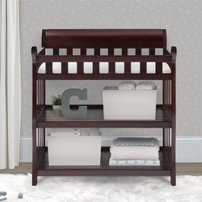 img 2 attached to 🍒 Esspresso Cherry Delta Children Eclipse Changing Table with Changing Pad: A Convenient and Stylish Solution for Easy Diaper Changes