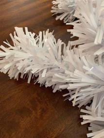 img 2 attached to 🎀 25ft Roll of 4-inch White Vinyl Twist Garland